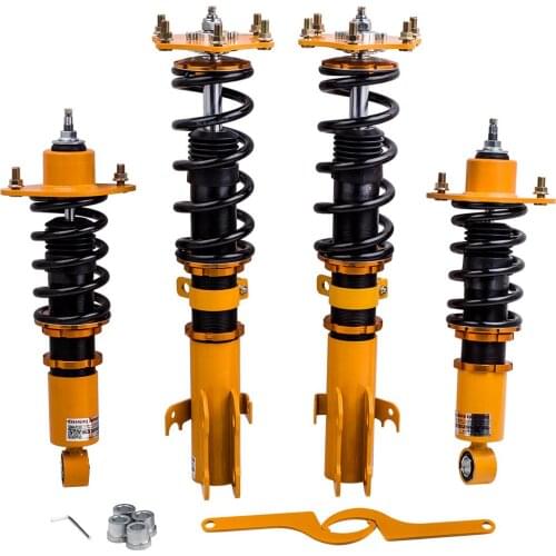 4pcs/set Coilovers Kit + Top Mounts for HONDA CRV CR-V 2007-2011 Adj. Damper Shock Struts