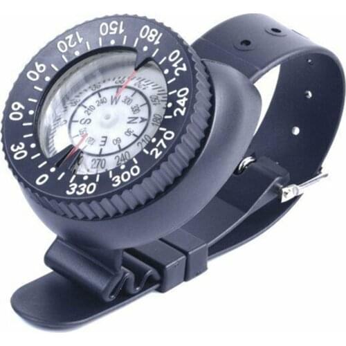 50m Waterproof Diving Wrist Compass Scuba Diving Compass Water Sport Snorkeling Navigation Gauge Fluorescent Dial Compass