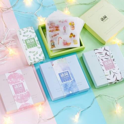 50pcs/box Fresh Cute Sticker set Creative Scrapbooking Diy Decorative Stickers For Diary Notebook Album Stationery Stickers Gift