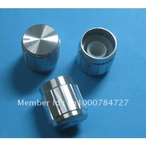 80 pcs Circular Knob Argentate Aluminium Cover 16x15mm For Pots Use