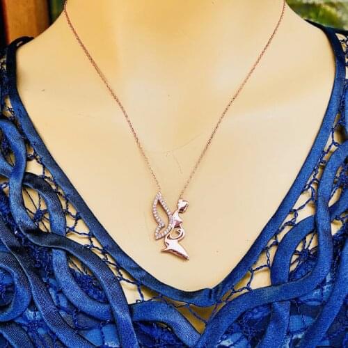 Angel Mother 925 Sterling Silver Necklace Women Girls Gift Jewelry Accessories Fashion Handmade Elegant Chain