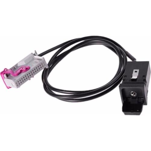 Car Aux-in RNS-E Navigation AUX Button Audio Adapter Kit 32Pin Plug for Audi A3 A4 A6 A8 R8 TT