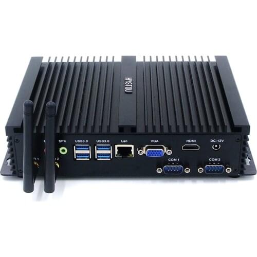 Fanless Mini Industrial PC Core i5 4200U Micro Windows Computer 2 RS232 Nettop
