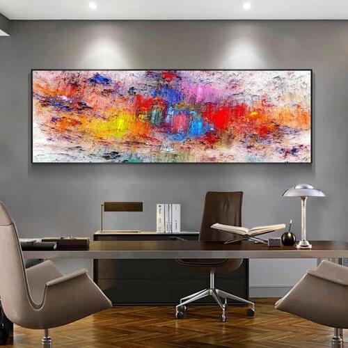 Large Abstract Different Colors Painting Modern Canvas Art Fashion Wall Pictures For Living Room Decorate Posters and Prints