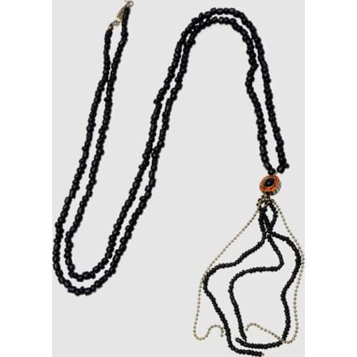 Amorita boutique small black bead necklace