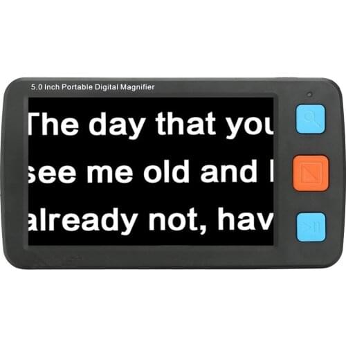 5.0" LCD Colorful Electronic Digital Magnifier 4-32X Reading Aid 17 Color Modes Eyesight-Aiding For Elderly