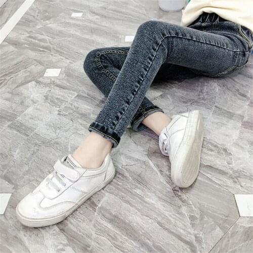 Jeans For Girls Slim Pencil Pants Kids Jeans Elastic Waist Childrens Jeans Autumn Fashion Jeans Pants For Girls 6 8 10 12 14