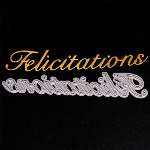 French word Metal Cutting Dies for Diy Scrapbooking Die Cut New 2018 Cuts for Paper Card Making Craft Embossing Congratulations