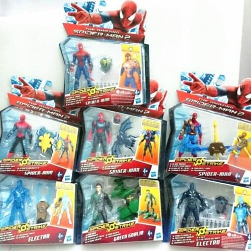 Hasbro Marvel The Amazing Spider-Man 2 Spider Strike Green Goblin Electro Model Anime Figures Favorites Collect Ornaments