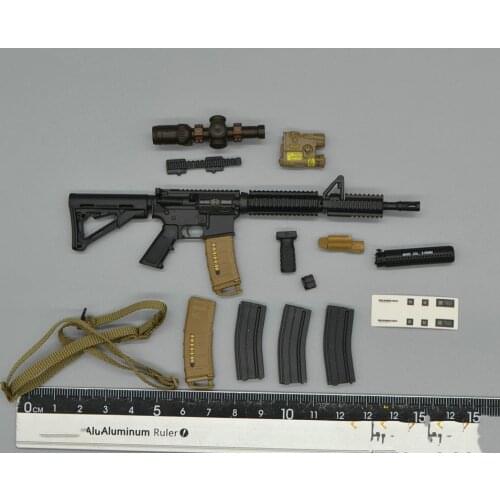 In Stock 1/6th Easy Simple ES 26043A Marine Corps Sea Assault Team War Battle M4 Weapon Gun Model For 12inch Body Collectable