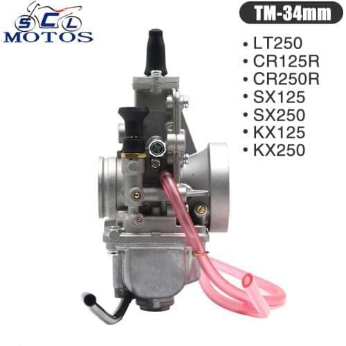 Sclmotos- Mikuni TM38mm 38mm Motorcycle Carburetor Flat Slide TM Series Carburetor Carb Smooth Bore Design TM38-85 For Honda KTM