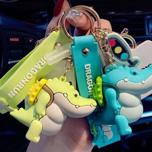 Cartoon Crocodile Keychains Cute Key Chain Lovers for Men Women Handbag Ornament