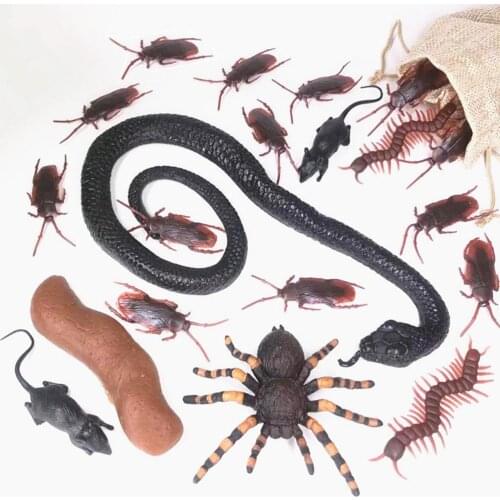 1set Soft Fake Poop Feces Cockroach Centipede Spider Snake Pranks Toys Gag Gift Realistic Mischief Novelty Toys For Joke Trick
