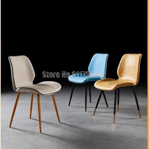 Nordic dining chair light luxury technology cloth simple modern home restaurant desk stool backrest makeup chair hotel dining ta