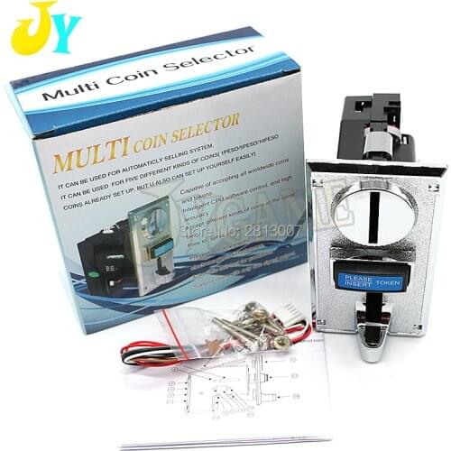 616 Plastic Front Plate CPU Multi Coins Selector coin Acceptor for Vending / Arcade machine, accept 6 type coins