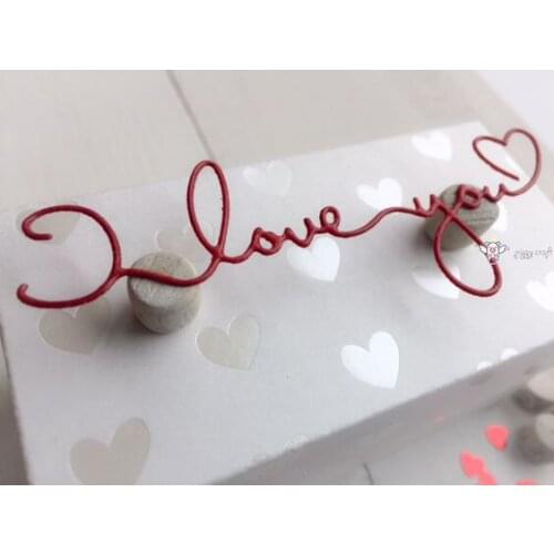 PP Craft metal cutting dies cut die mold heart I love you letters Scrapbook paper craft knife mould blade punch stencils dies