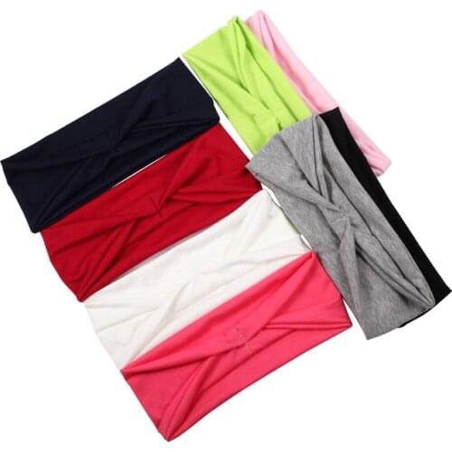 Fashion Headbands for Women Girls Yoga Sport Workout Twist Knot Elastic Turban Headwrap Hair Band Accessories Vintage Modern