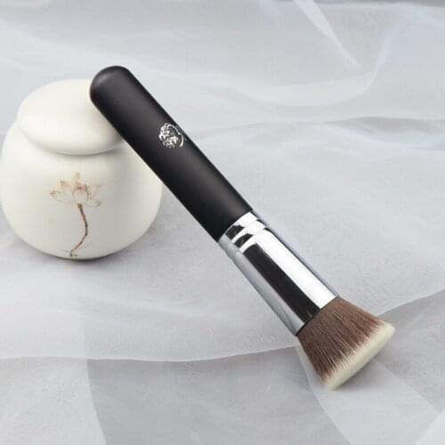 R10 Professional Make Up Brush Flat Top Foundation Brush Black Handle Soft Synthetic Fiber Cosmetic Tools Makeup Brushes