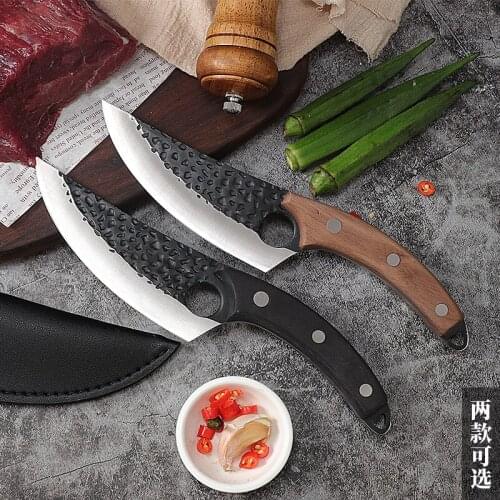 Meat Cleaver Knife Forged Boning Knife with Sheath Butcher Knives High Carbon Steel Fillet Knife Chef Knives Cooking Knife