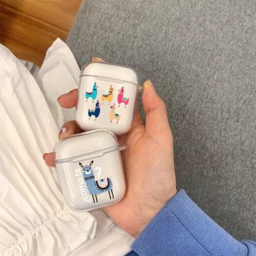 Lovely Lama Llama Alpacas TPU silicone Airpod Case For Airpods 2 Airpods1 Airpods pro 3 TPU cover