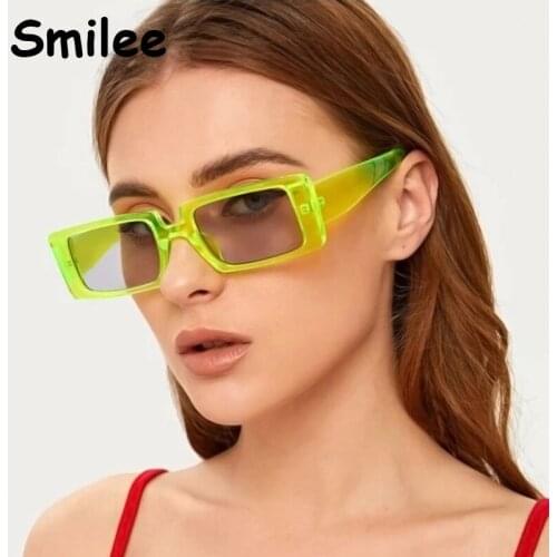 Small Rectangle Sunglasses Women Green Square Sunglasses For Women 2020 Summer Style Female UV400 Plastic Frame Shades Gafas