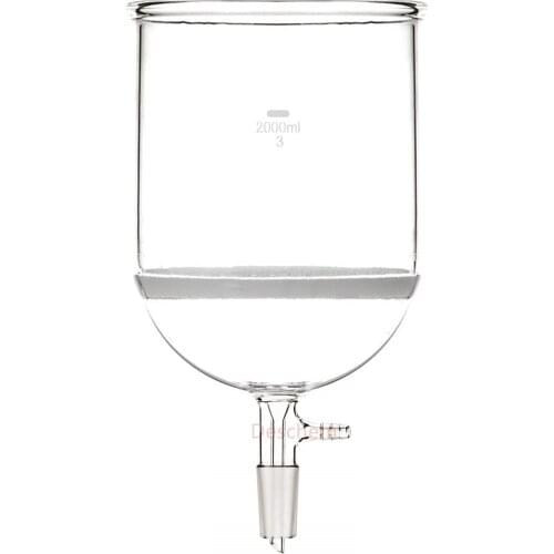 2000ml,24/40,Glass Buchner Funnel,2L Core Filter Disk,10mm Vacuum Adapter