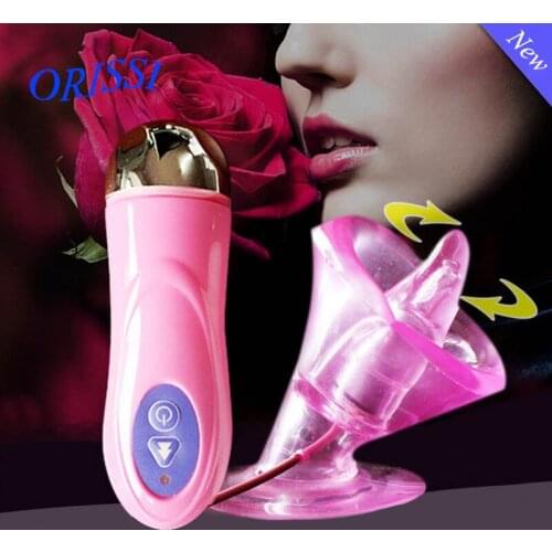 ORISSI Tongue Vibrators Sexy Lips Mouth Clitoris Stimulation Strong Suction Cup Licking Sex Products Oral Sex Toys For Women