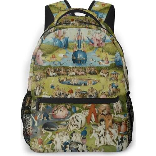 The Garden Of Earthly Delights Backpack School Bags Casual for Teenager Girls Shoulder Bag Travel Bags