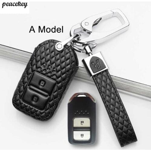 Genuine Leather Smart Remote Key Case cover ring For Honda civic 2017 2006-2011 city civic accord 8 forza Jade Vezel