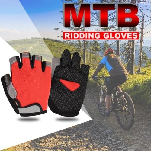 Cycling Anti-Slip Men Women Half Finger Gloves Breathable Sweat-Absorbent Mesh Palm Venting Sports Glove Cycling Equipment New