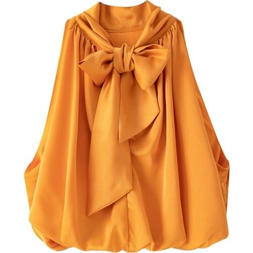 2020 summer womens new hanging neck drape sleeveless elastic hem back split bow top