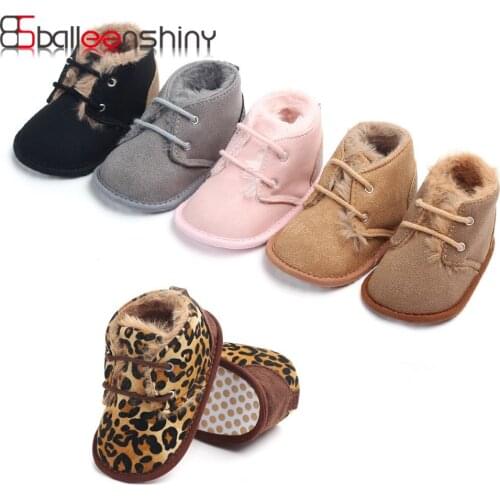 Baby Girls Boys Winter Warm Shoes For 7-12M Infant Newborn Kids Thicken First Walkers Sneakers Indoor Soft-soled Non-slip Shoes