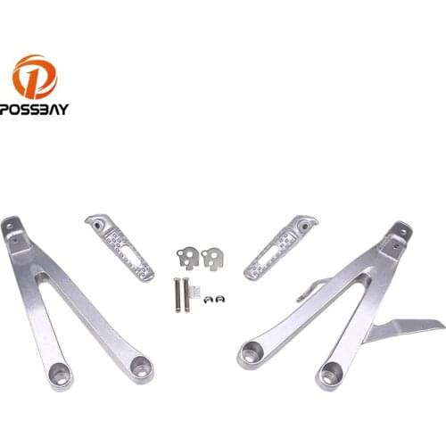 POSSBAY 1 Set Motorcycle Passengers Rear Foot Pegs Pedals Brackets for ATV Honda CBR600RR 2007-2014 Scooter Motorcross Footrest