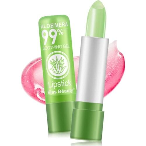 1PC Protect Lips Care Lipstick Moisture Lip Balm Natural Aloe Vera Color Changing Long Lasting Moisturizing Lips Cosmetic TSLM1