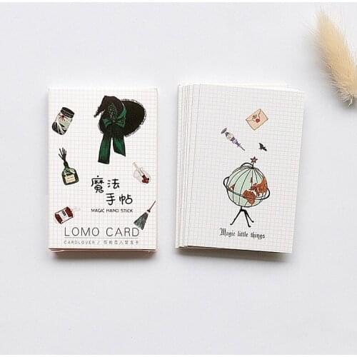 28 Sheets/Set Magic Hand Stick Mini Lomo Postcard/Greeting Card/Birthday Letter Envelope Gift Card Message Card