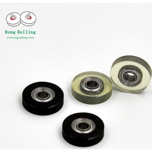 3*12*3 Polyurethane rubber-coated bearing 683ZZ pulleys/rollers/wheels diameter 12mm,thickness 3mm,683ZZ bearing bore 3mm
