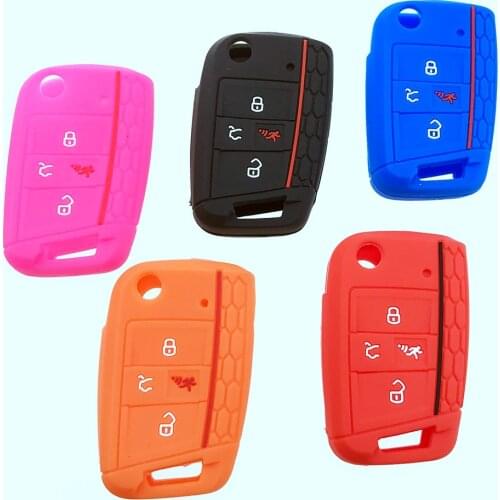 4-Button Silicone Key Cover Key Case keyring Key Chain Auto Car Styling Car Accesories Keys Cover