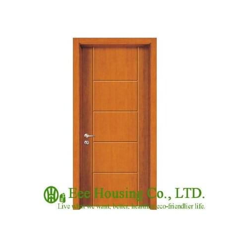 40mm thickness Timber veneer door for apartment, Swing type door, inward & outward opening entry door, MDF Timber door
