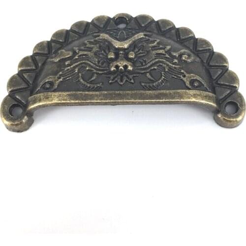 70*35mm Dragon Drawer Pull Shell Shake Pulls Bronze Zinc Alloy Furniture Hardware Cabinet Cupboard Closet Knob handles