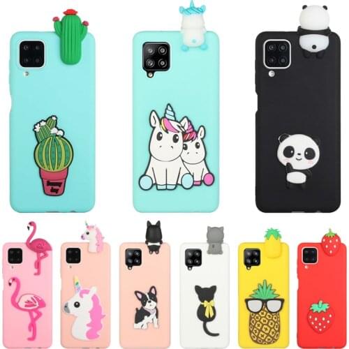 A52 A12 Case on For etui Samsung Galaxy A52 Case 3D Cases sFor Samsung A12 A 52 A72 A32 A42 5G Soft Silicone Cover Coque Funda