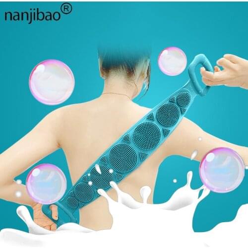 Bathroom Accessories Silicone Massage Brush Body Rub Bath Towel Back Strong Rub Back Artifact Rub Mud Rub Grey Bath Sponge