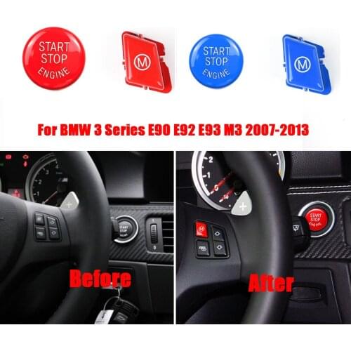 Car Steering Wheel M Button Stop Switch Button For BMW E90 E92 E93 M3 2007-2013 E91 Sport Stop Engine Switch Auto Accessories