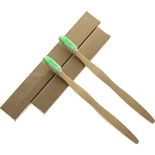 2Pcs/Set Travel Environmentally Eco Friendly Adult Women Girls Men Bamboo Toothbrush