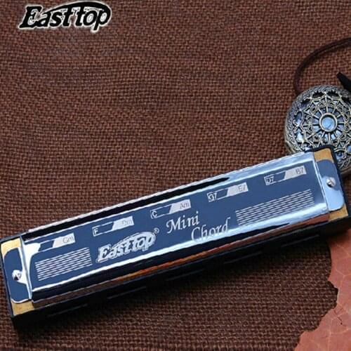 Bass Harmonica 10 Hole Mini Harp Easttop Silver Mini Bass Armonica Professional Playing MouthOgan Upscale Mini Bass Harmonica 10