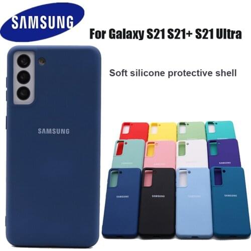 Samsung Galaxy S21 S21Plus S21Uitra Case TPU Soft-Touch Back Protective Shell Silky Silicone No Fingerprint Cover