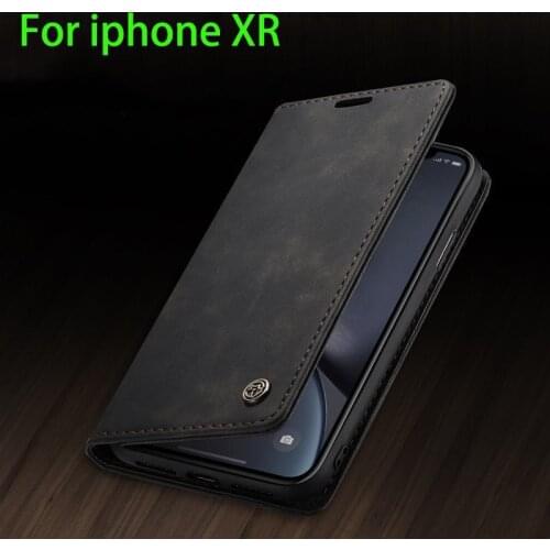 Case For Iphone XR Multifunctional Matte Luxury Magnetic Flip Shockproof Leather Wallet Bumper Phone Cover For Iphone X R Coque