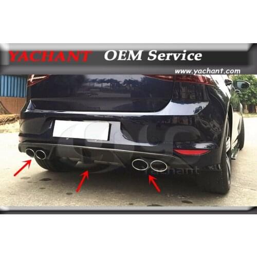 Carbon Fiber / FRP Diffuser Fit For 14-16 GOLF 7 VII MK7 MK VII R Rline Hatchback Pre-Facelift RZ Style Rear Bumper Diffuser