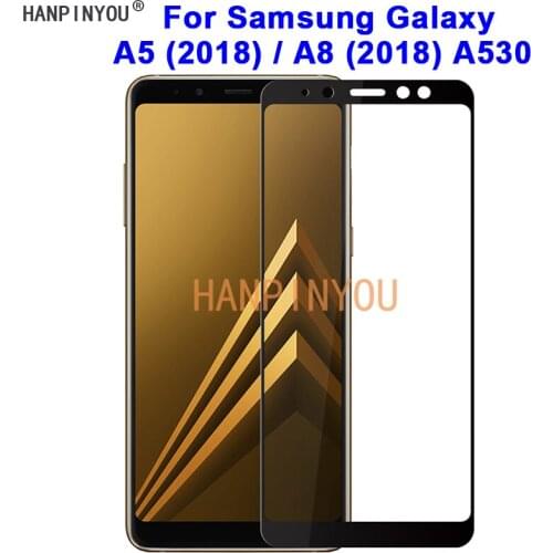 For Samsung Galaxy A5 2018/ A8 (2018) A530 5.6" 9H Hardness 2.5D Full Cover Toughened Tempered Glass Film Screen Protector Guard