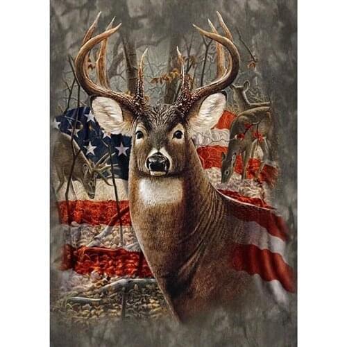 DOHAWIZS DIY Diamond Painting Animals Full Square/Round Drill Diamond Embroidery Deer Rhinestone Picture Crafts Kit Home Decor