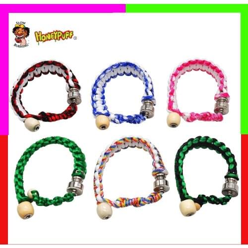 HONEYPUFF Metal Bracelet Smoke Smoking Pipe 260MM Jamaica Rasta Pipe Tobacco Smoking Hand Pipes Gift For Man Or Women